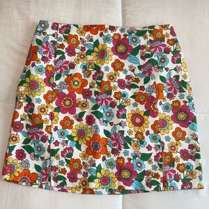 Colorful Floral Mini Skirt